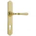 Reims lever on Euro 85 plate set - Polished Brass
