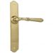 Reims lever on blank plate set - Polished Brass