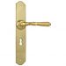 Reims lever on lever lock plate set - Polished Brass