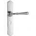 Reims lever on lever lock plate set - Chrome Plate
