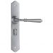 Reims lever on  privacy plate set - Satin Chrome