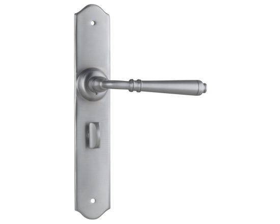 Reims lever on  privacy plate set - Satin Chrome