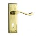 Camden lever on lever lock plate set - Polished Brass