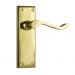 Camden lever on blank plate set - Polished Brass