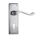 Camden lever on lever lock plate set - Satin Chrome