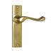 Fremantle lever on blank plate set - Polished Brass