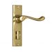 Fremantle lever on  privacy plate set - Polished Brass
