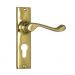 Fremantle lever on Euro 48 plate set - Polished Brass