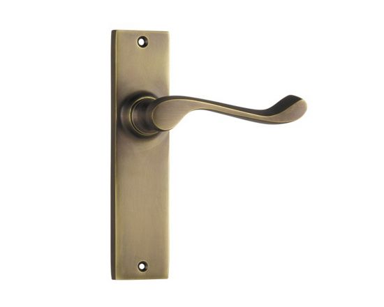 Fremantle lever on blank plate set - Antique Brass