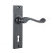 Fremantle lever on lever lock plate set - Matt Black