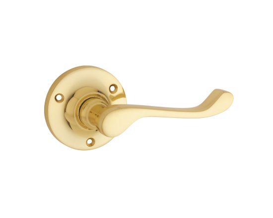 Victorian lever on rose - Polished Brass