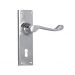 Victorian lever on lever lock plate set - Chrome Plate