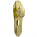 Elwood knob on privacy plate set - Polished Brass