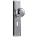 Richmond knob on lever lock plate set - Chrome plate