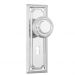 Edwardian knob on lever lock plate set - Chrome plate