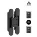 JNF 3D Adjustable concealed hinge - 50Kg Black