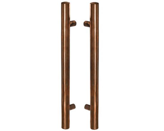 Miles Nelson Copper Round Entrance pull handle Set