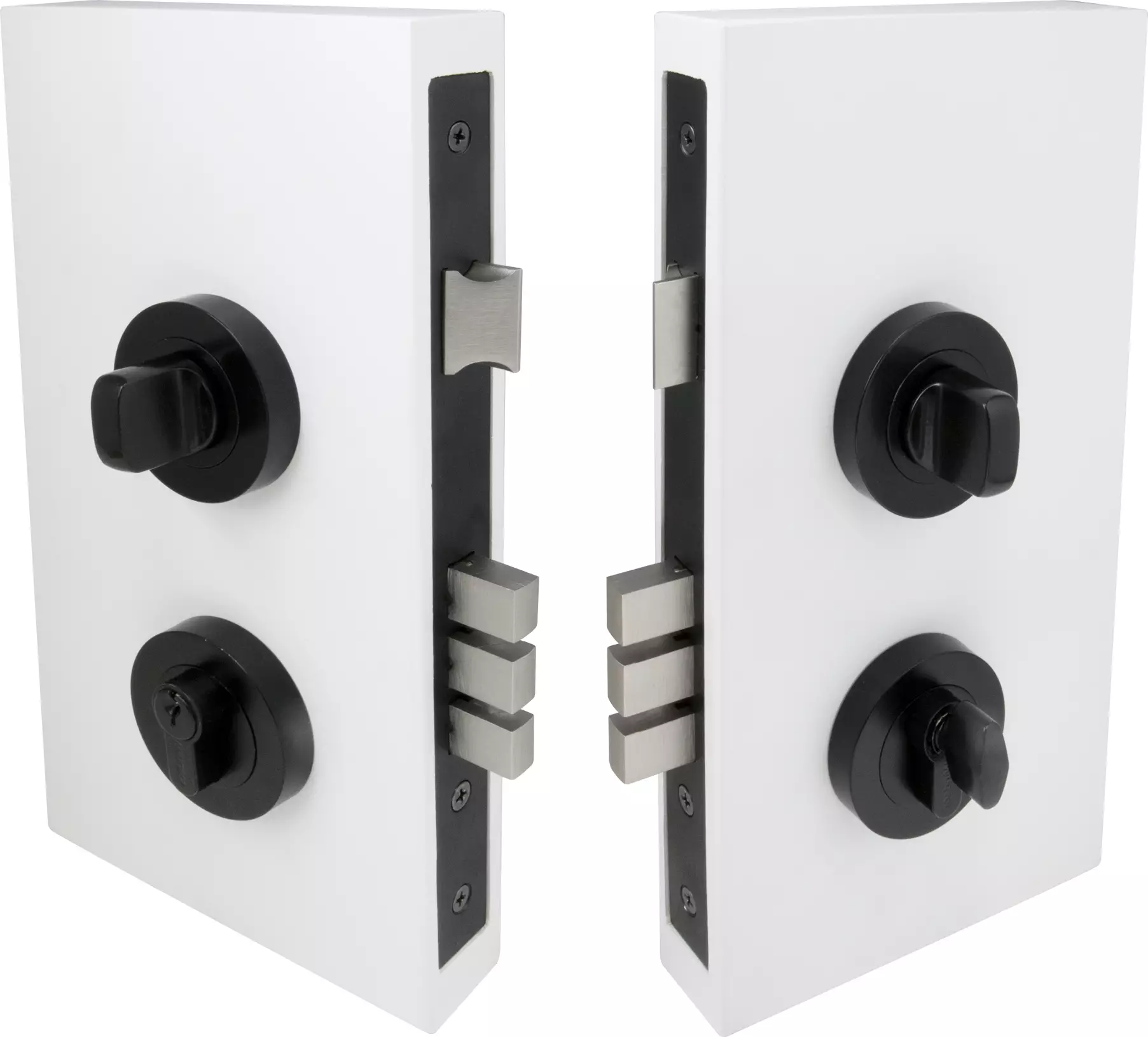 Double Turn - Round Rose Kit - 60mm B/set - BLK