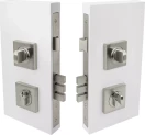 Double Turn Lock Kit Square 60mm B/Set - BN