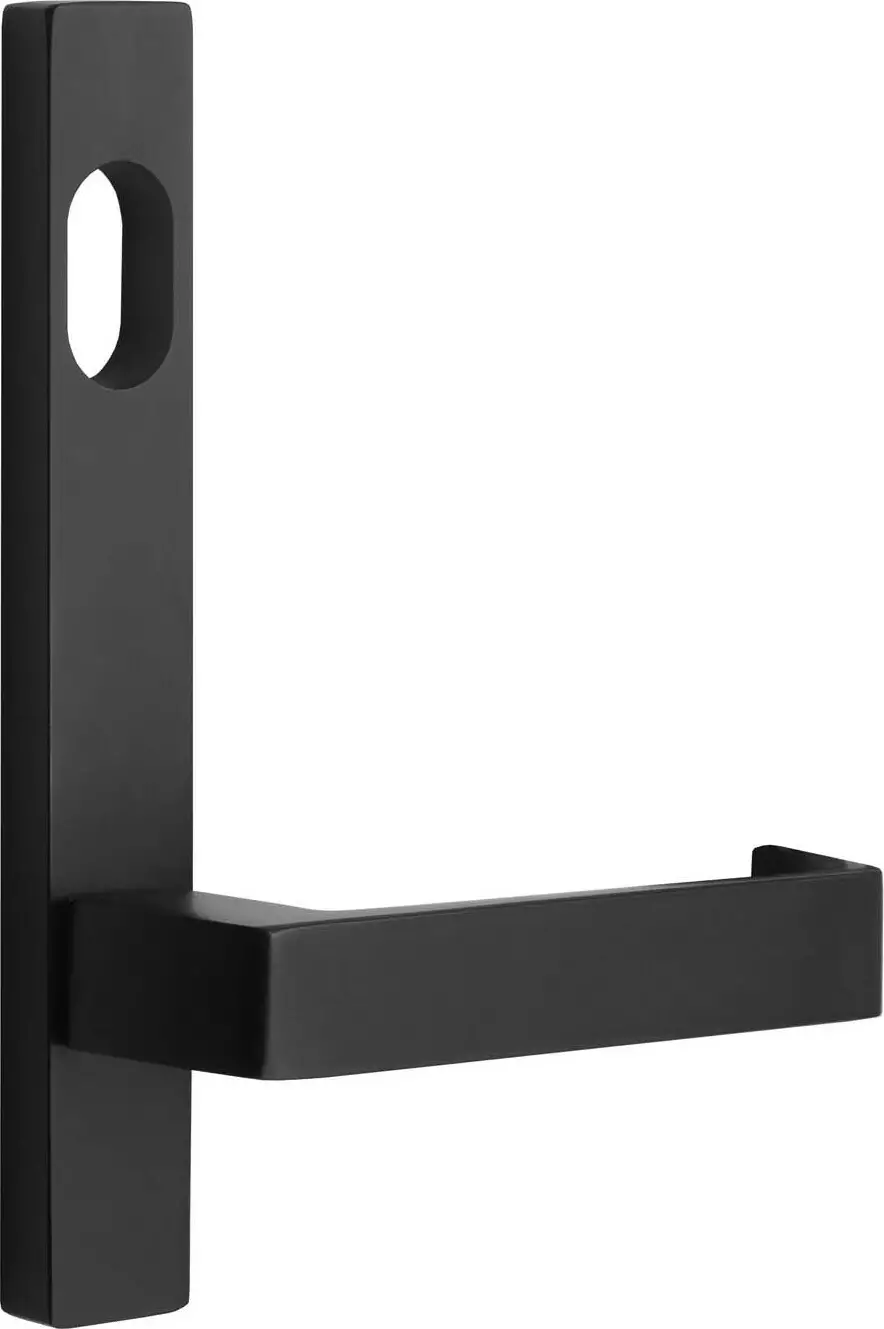 Narrow External With Lever & Cylinder Hole - BLK