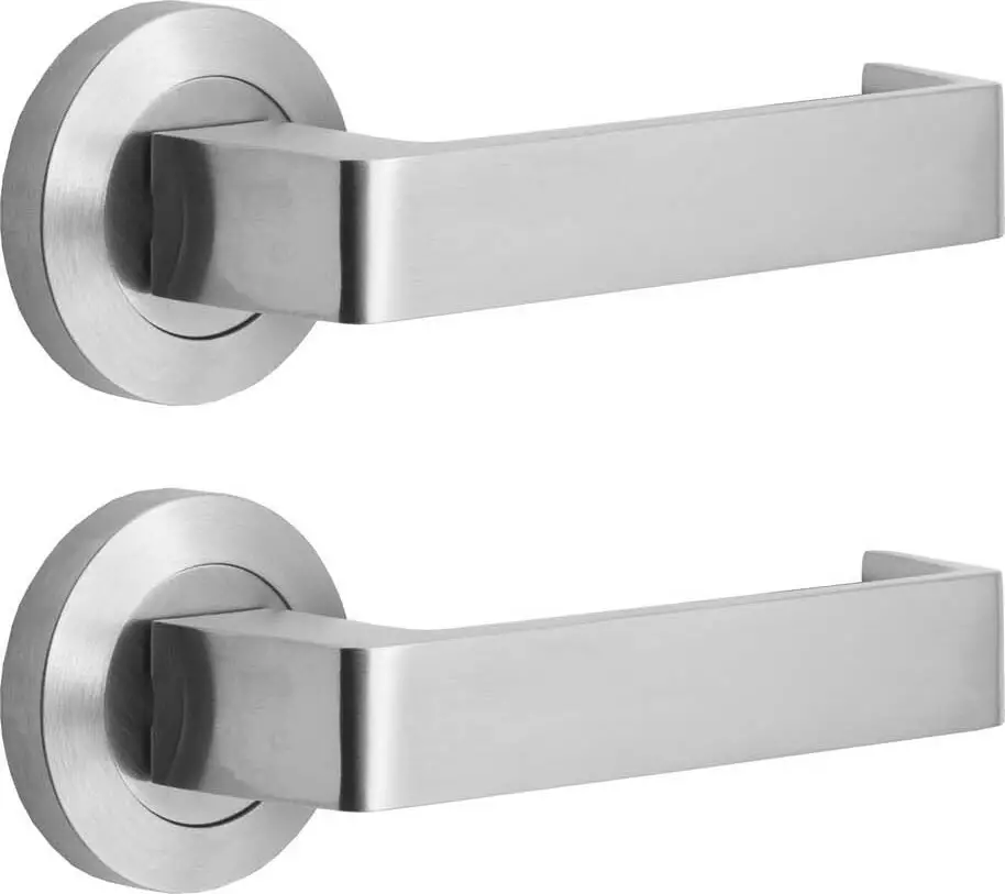 87 Lever On 53mm Round Rose - SC (1x Spindle, No Latch)