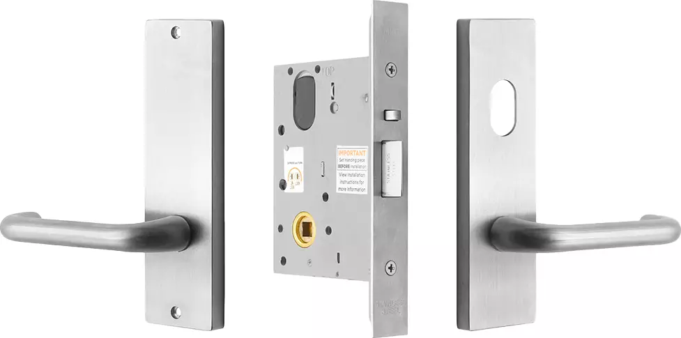 90 Lever on Plate - Storeroom Lock Kit - No Cyl - SC