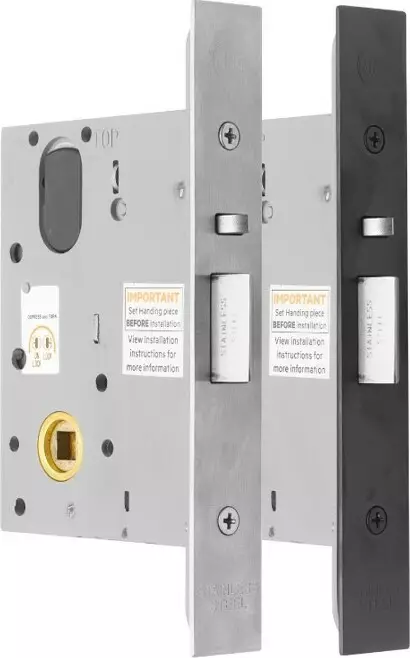 Mortice Lock - 60mm Backset Options - SC/BLK Mortice Lock - 60mm Backset Options - SC/BLK