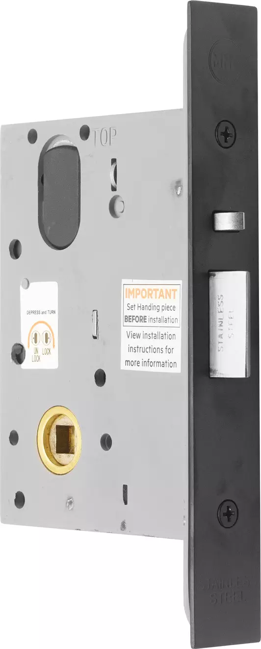 Mortice Deadlatch 60mm Backset - BLK