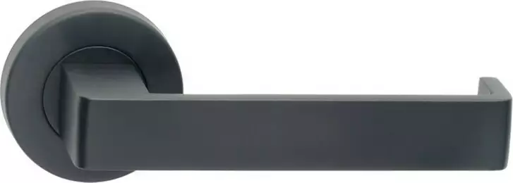 Vision - 8300/12 - Round Rose - Passage Set - BLK (Latches not Included)