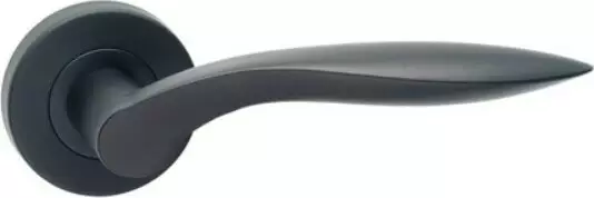 Vision - 8300/6 - Round Rose - Passage Set - BLK (Latches not Included)