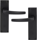 Contract Lever Set - Blank Plate - BLK