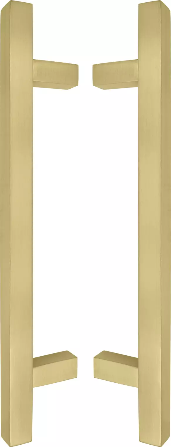 Brass - Square - Pull Handle Set - 300mm - MSB