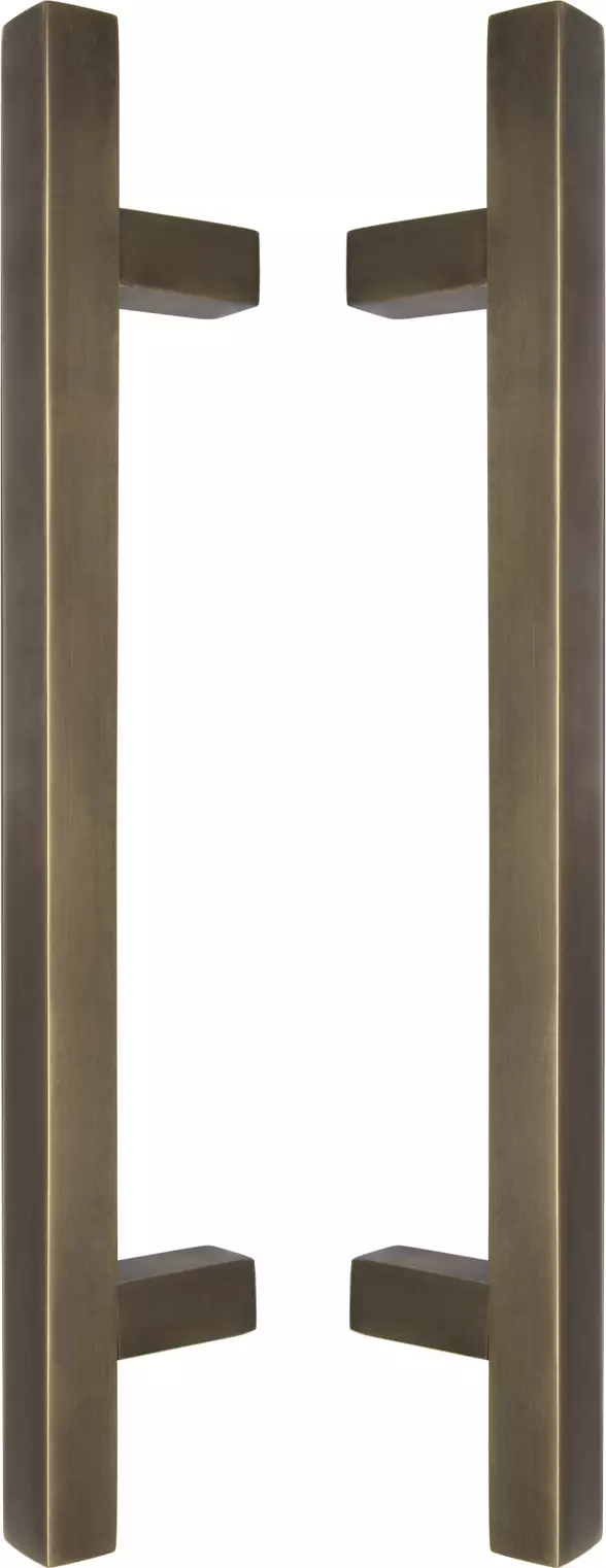 Brass - Square - Pull Handle Set - 300mm - OR
