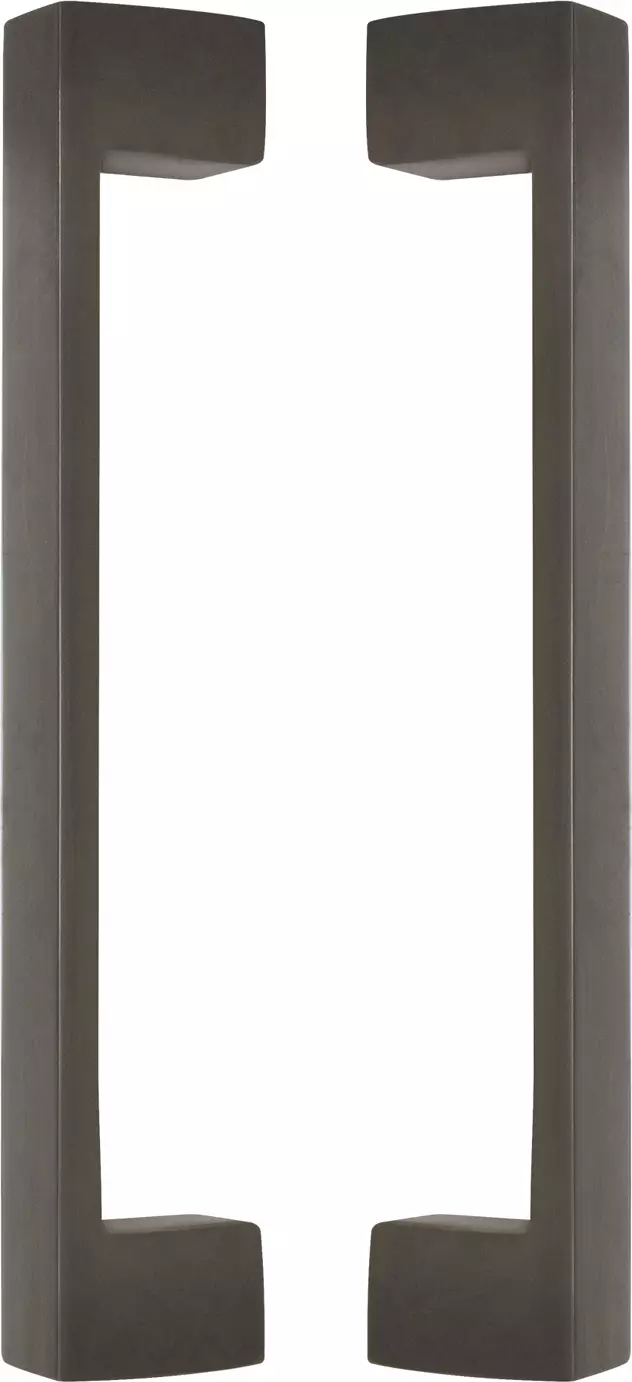 Square 235mm Solid Brass Pull Handle Set - NB