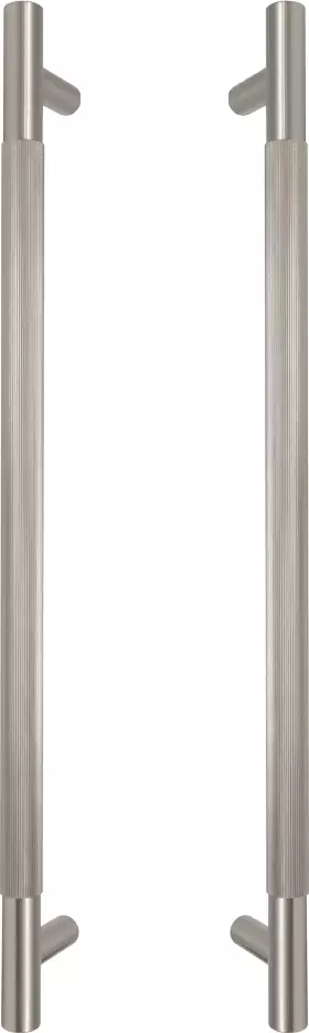 Brass - Pull Handle Set - 450mm - linear knurl - BN