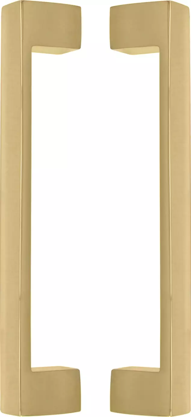 Square 235mm Solid Brass Pull Handle Set - UB