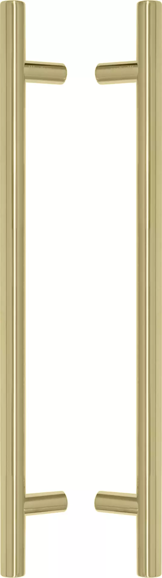Brass - Round - Pull Handle Set - 400mm - PB