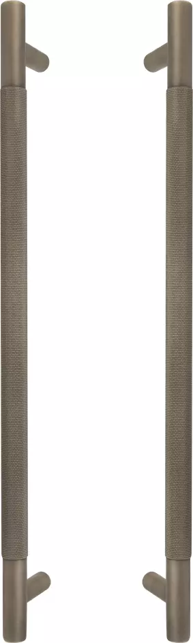 Brass - Pull Handle Set - 450mm - diamond knurl - RB