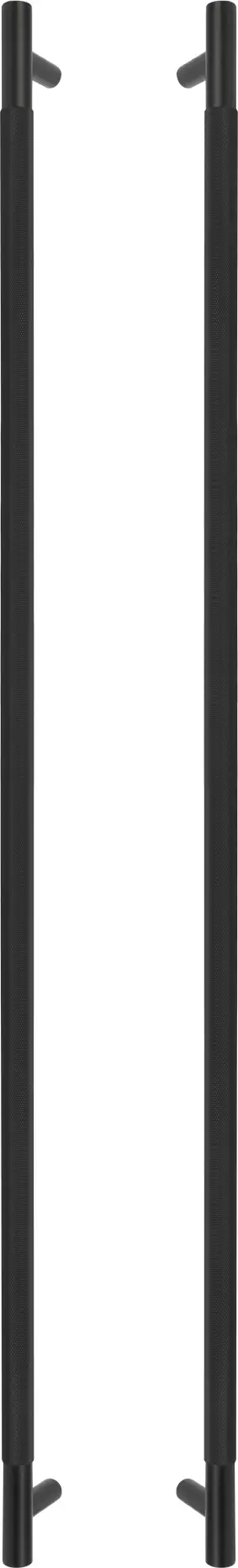 Brass - Pull Handle Set - 900mm - diamond knurl - BLK