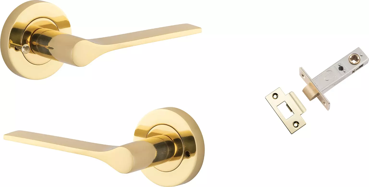 Como Lever - Round Rose Integrated Privacy Set - PB