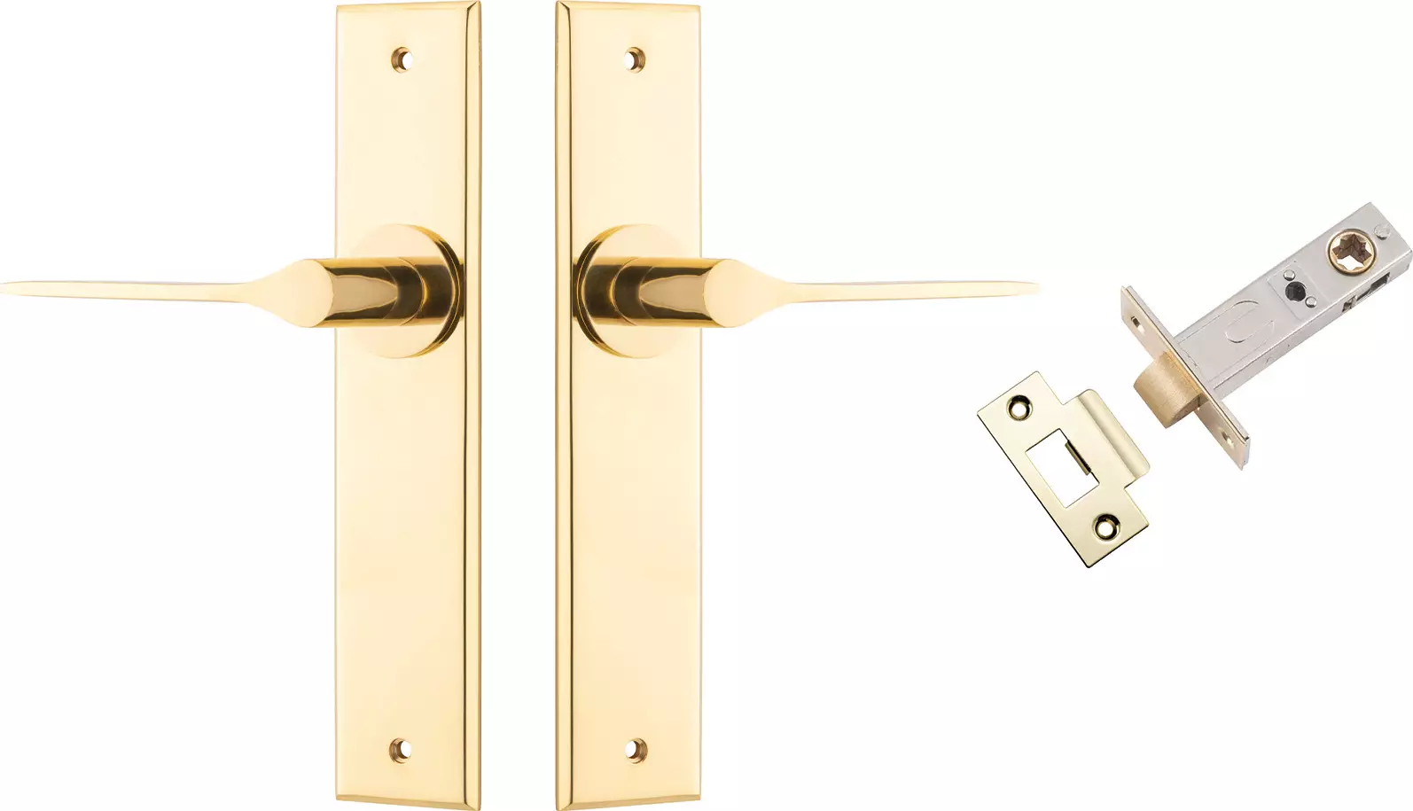 Como Lever - Chamfered Passage Set - PB