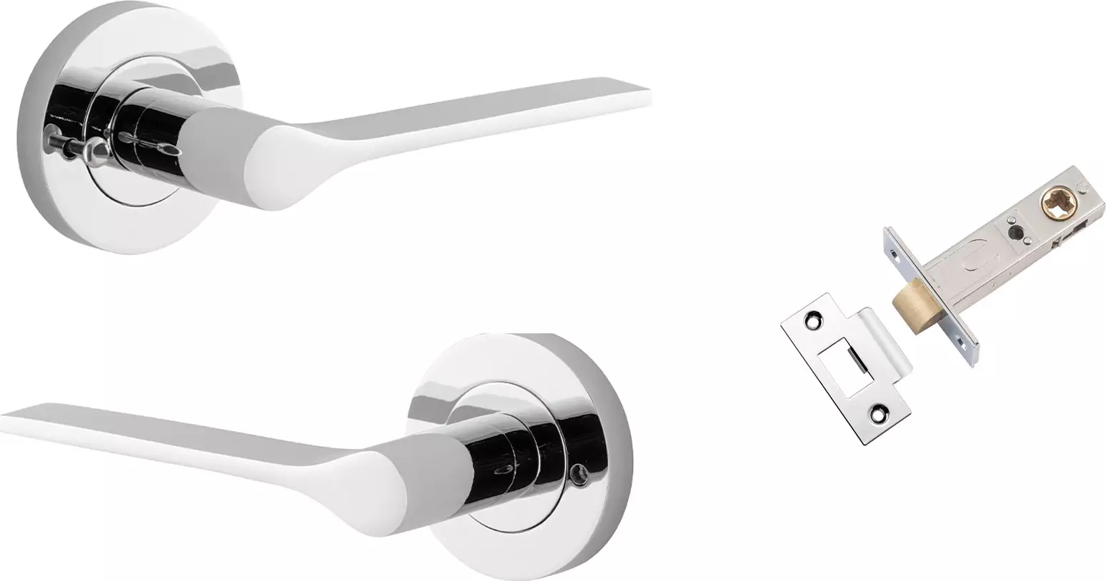 Como Lever - Round Rose Integrated Privacy Set - CP