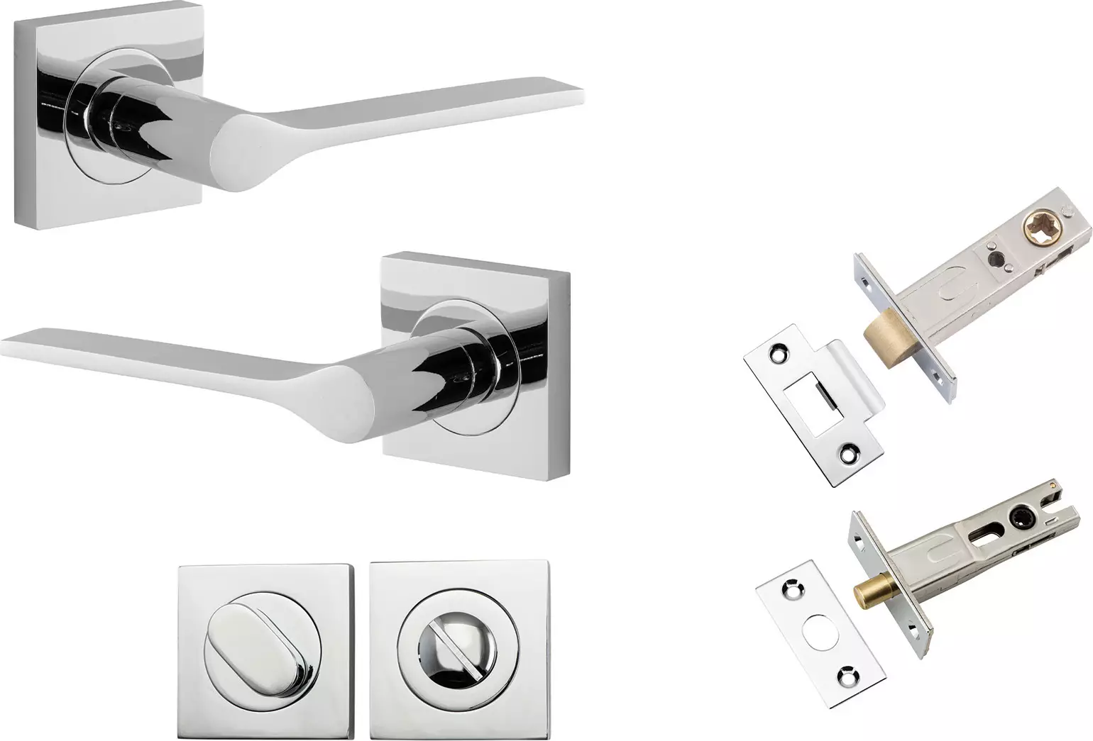 Como Lever - Square Rose Privacy Set - CP