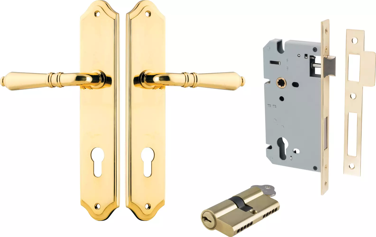 Sarlat Lever - Shouldered Entrance Set - Key / Key - PB