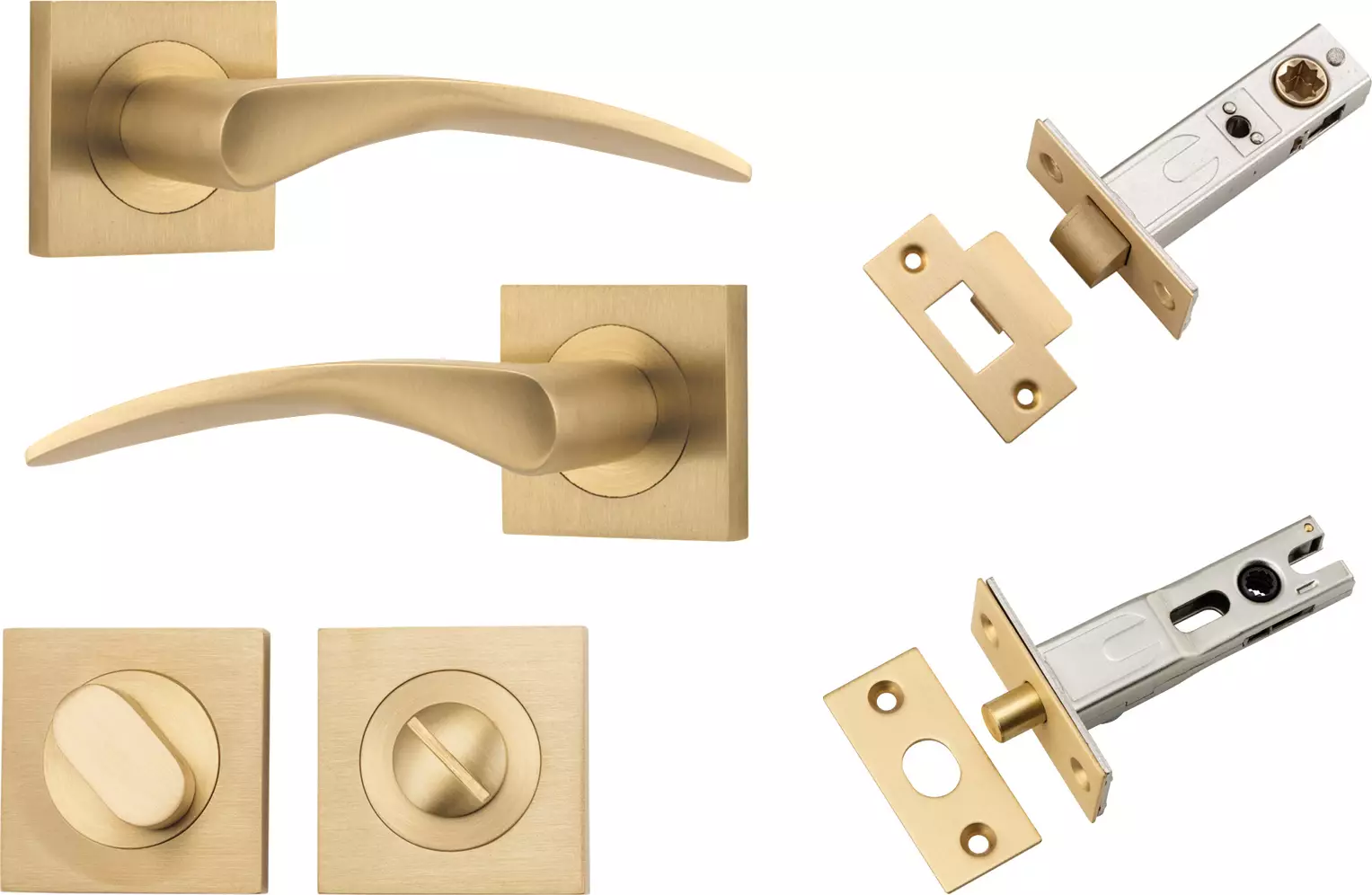 Oxford Lever - Square Rose Privacy Set - BB