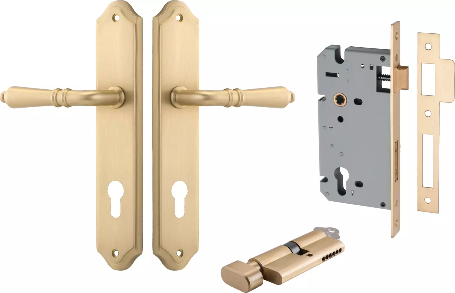 Sarlat Lever - Shouldered Entrance Set - Key / Turn - BB