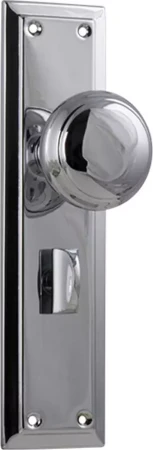 Richmond 200 x 50mm Knob on Privacy Plate Set - CP