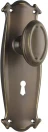 Bungalow 197 x 68mm Knob on Std Keyhole Plate Set - AB