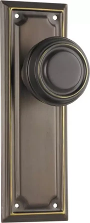 Edwardian 185 x 60mm Knob on Blank Plate Set - AB