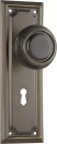 Edwardian 185 x 60mm Knob on Std Keyhole Plate Set - AB